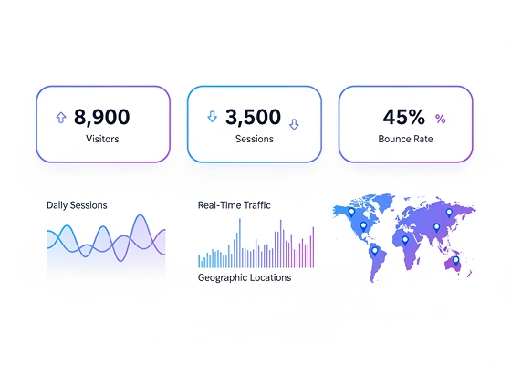 Built-in website analytics dashboard