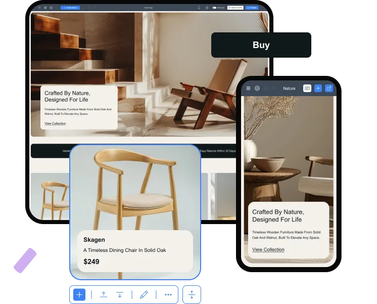 Small business website example