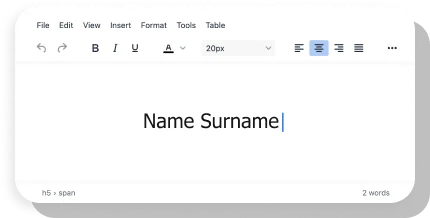 Text editor controls