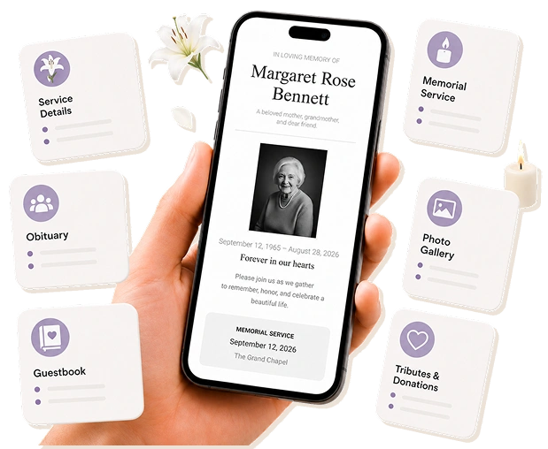 Funeral invitation template